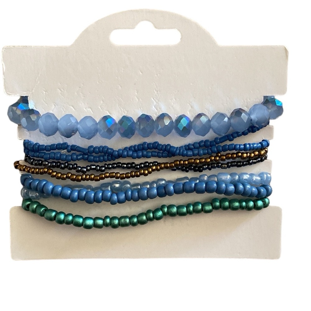 NEW beaded boho ankle bracelet set - Picture 5 of 5